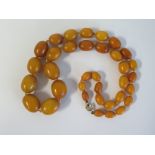 Amber Bead Necklace, 60.4g