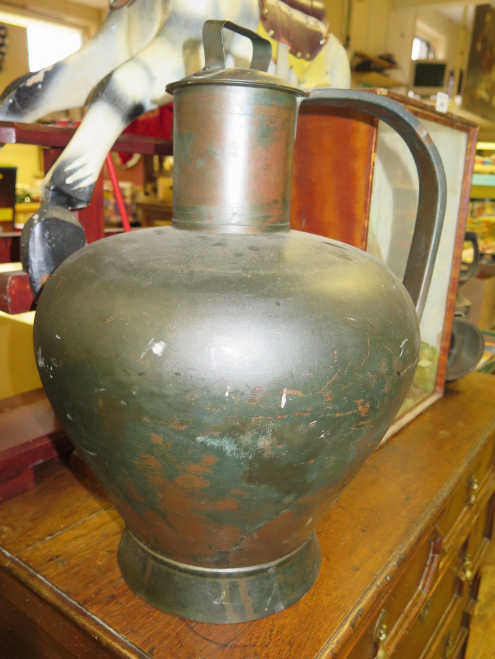 A Large Guernsey Type Jug with cover, 49cm