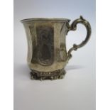 A Victorian Silver Mug with chased Chinoiserie decoration, London 1846, Edward & John Bernard, 147g