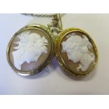 Two Shell Cameo Brooches