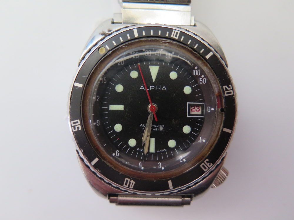 An Alpha Chromatic Gent's Wristwatch, running