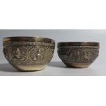 A Pair of Indian White Metal Bowls, 68g