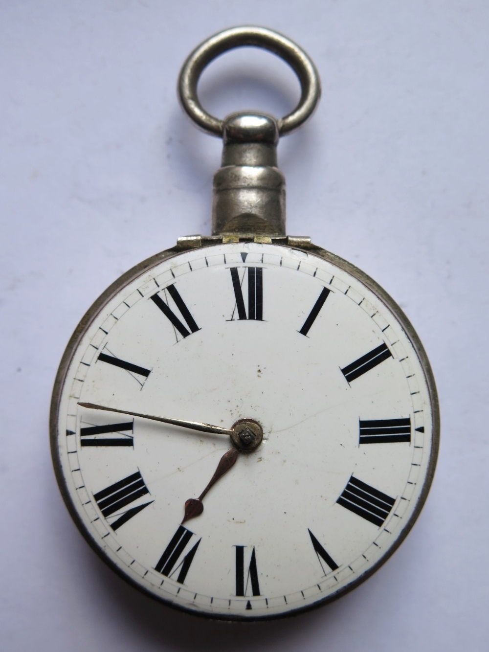 A George III Silver Pair Cased Pocket watch, the chain driven fusee movement signed Thos. Mandle - Image 2 of 3
