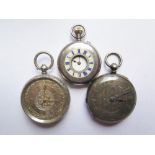 Three Silver Cased Pocket Watches