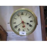 A Brass Cased Ship's Clock, 6in. dial