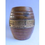 A Barrel Made from the teak of H.M.S. Iron Duke Admiral Jellicoe's Flagship. Jutland 1916