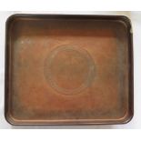 A P&O Shipping Bakelite Tray, 38 x 31cm, small area of repair