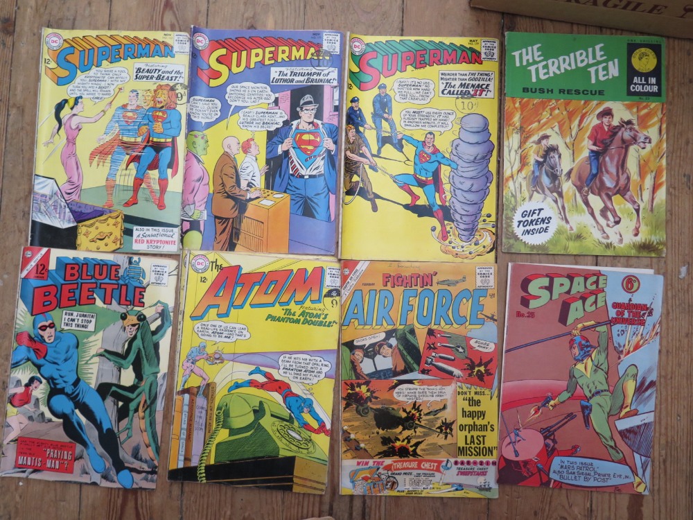 A Collection of Superman and other comics