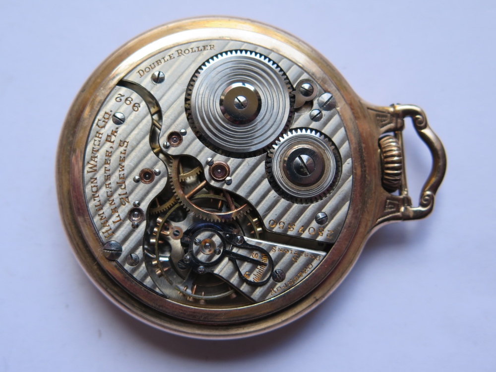 An Hamilton Railroad Pocket Watch in 10K Gold Filled Case - Image 2 of 2