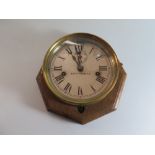 A Seth Thomas Ship's Clock with twin spring movement and in brass case, dial 6"