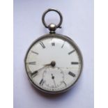 A C. Lupton Silver Cased Pocket Watch 15904, London 1857, glass cracked