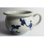 Nanking cargo blue and white chamber pot decorated with foliate stems, bearing Christie's Nanking