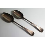 A Pair of George III Silver Table Spoons, London 1776, Hester Bateman, 112g