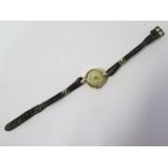 A Tudor 9ct Gold Lady's Watch, the dial with subsidiary seconds dial