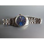 A Ladies Rolex Oyster Perpetual Datejust in steel case, running