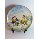 An Italian Maiolica Charger decorate with scene of Zeus, slight faults, 37 cm