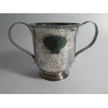 A George III Silver Two Handled Cup, London 1770, J.P Will & J. Priest, 323 g, 12 cm high to rim