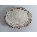 An Eighteenth Centruy Irish Silver Salver, C.P, 340 g, 20.5 cm, repaired