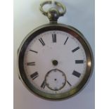 M.J. Heptinstall Pontefract Silver Cased Fusee Pocket Watch, A/F