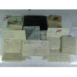 A Folder of Letters including Prisoner of War Camp Dorchester 1914, Judge Ross Dublin, sketch