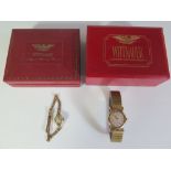 Two Wittnauer (Longines) Gold Plated Wristwatches in boxes