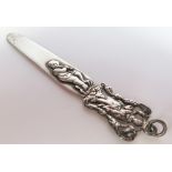 A Victorian Silver Page Cutter / Book Mark, Chester 1888, ?S (marks rubbed)