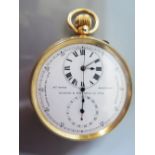 Of Horse Racing and Royal Significance: An 18ct Gold Split Second Pocket Timer Watch by McInnes