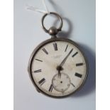 J.W. Benson Silver Cased Fusee Pocket Watch, London 1879