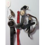 A Selection of Wristwatches including watch case stamped 14K