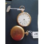 Two Gold Plated Pocket Watches