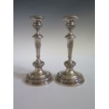 A Pair of Portuguese Silver Candlesticks, 26 cm, 838 g