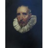 A Portrait of Gentleman Wearing Ruff, oil on canvas, framed 49 x 39 cm