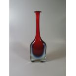 A Murano Glass Bottle Vase, signed Salviati 28, 37 cm