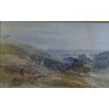 J. Keeley 1878, Landscape, watercolour, F&G, 25 x 15 cm, H. Pope Sketch, Scene of Ruins and