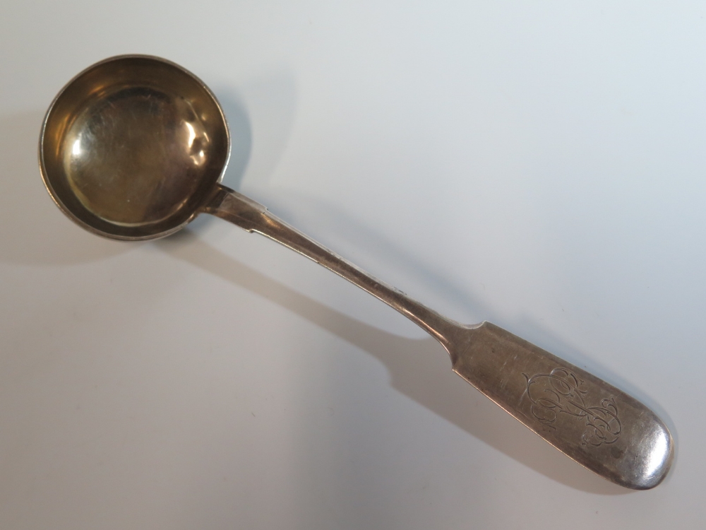A Russian Silver Soup Ladle, .84, AS, 29 cm, 196 g
