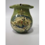 A C H Brannam Barum Ware 1893 Puzzle Jug, 15 cm