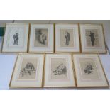 A Set of Seven Low Caricature Prints, F & G