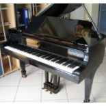 Steinway (c1980)
A 5ft 7in Model M grand piano in a bright ebonised case on square tapered legs.