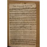 Early Engraved Song Sheet (c1768)
‘The English Padlock’ sung by Mr Vernon at Vauxhall on the 2nd