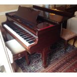 Steinway (c1936) 
A 5ft 1in Model S grand piano in a mahogany case on square tapered legs.