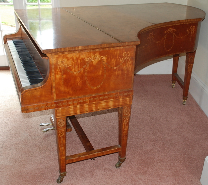 Bechstein (c1903) 
A 6ft 8in Sheraton style grand piano in a banded and inlaid satinwood case on