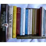 Assorted ceramics related sales catalogues and hardback reference books,