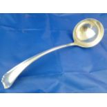 An Edwardian silver ladle, Sheffield 1908, by Atkin Bros., 29cm long, 7.33ozt, 228.