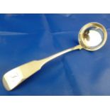 A William IV Scottish silver fiddle pattern toddy ladle, Edinburgh 1831, 15.