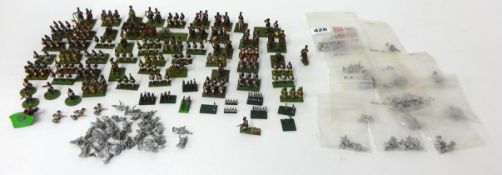 Collection of hand painted military die cast figures including Napoleonic Wars, various sizes