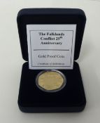 Westminster 50p gold coin, The Falkland's Conflict, 15.5g