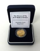 The History of The RAF Battle of Britain, £25, 22ct gold coin, 7.98g, cased