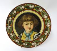 A 19th century plate by John Mortlock, London inscribed to base, No 383, 23cm diameter, a/f