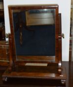 19th century mahogany swing toilet mirror