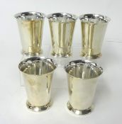 Five modern silver goblets BES & Co, 390g